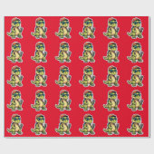 Papier Cadeau adorable dinasaur (Plat)