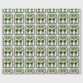 Papier Cadeau Adorable elfes de Noël (Plat)