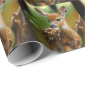 Papier Cadeau Adorable Fête dans les Bois (Coin rond)