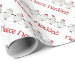 Papier Cadeau adorable FUNNY Fleece Navidad Christmas Sheep<br><div class="desc">Mignons moutons dans la neige avec le message de Noël - Fleece Navidad</div>