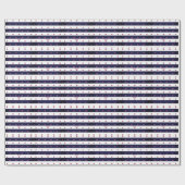 Papier Cadeau Adorable Ladybird Navy Blue Stripes (Plat)