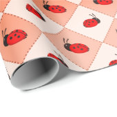 Papier Cadeau adorable Ladybugs (Coin rond)