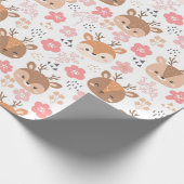 Papier Cadeau Adorable Motif de cerfs (Coin)