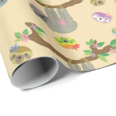 Papier Cadeau Adorable Motif de fentes (Coin rond)