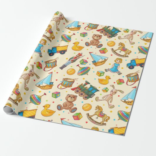 Papier Cadeau Adorable Motif pour enfants (Déroulé)