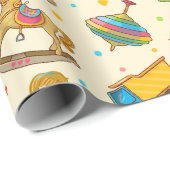 Papier Cadeau Adorable Motif pour enfants (Coin rond)