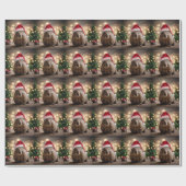 Papier Cadeau adorable Noël Wombat, (Plat)
