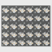 Papier Cadeau Adorable Penguin Enfants Garçon fille Joyeux anniv (Plat)