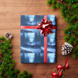 Papier Cadeau Adorable Reindeer Winter Wonderland Vacances