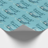 Papier Cadeau Adorable "Sea-Rriely ? Un jeu de baleines ?" Conce (Coin)