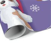 Papier Cadeau Adorable Thème Snowflakes (Coin rond)