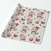 Papier Cadeau Adorables chatons de Noël (Déroulé)