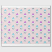 Papier Cadeau Adorables chatons d'hiver (Plat)