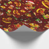 Papier Cadeau Adorables Noël [3D] Ours Et Chevaux Rocheux (Coin)