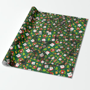 Papier Cadeau Adorables Noël [3D] Ours Sweaters Et Arbres 