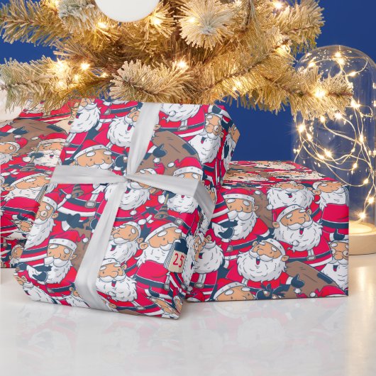 Papier Cadeau Adorables Noël mignon Père Noël (Vacances)
