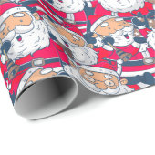 Papier Cadeau Adorables Noël mignon Père Noël (Coin rond)