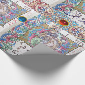 PAPIER CADEAU ADORATION DE MAGI, MONOGRAMME DE NATIVITÉ AVEC DOL (Coin)