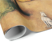 PAPIER CADEAU ADORATION DE MAGI, PARCHEMENT NATIVITÉ DE NOËL (Coin rond)