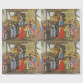 Papier Cadeau Adoration des Mages par Sandro Botticelli 1475 (Plat)