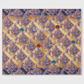 PAPIER CADEAU ADORATION DU PARCHEMENT DE NOËL FLORAL MAGI (Plat)