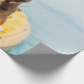 Papier Cadeau Adulte brun français taurin debout en kayak (Coin)