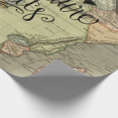 Papier Cadeau Adventure Attend la carte de l'ancien monde (Coin)