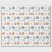 Papier Cadeau Adventure Await Travel Wrapper Paper (Plat)