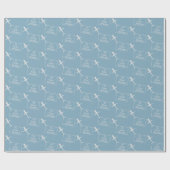Papier Cadeau Aéronef Flying Custom B Day Flag, Blue Kids (Plat)