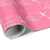 Papier Cadeau Aéronef pilotant un drapeau d'anniversaire personn (Coin rond)