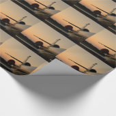 Papier Cadeau Aéroport de mouche d'aile d'avion à réaction (Coin)