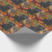 Papier Cadeau Affenpinscher Automne Harvest Thanksgiving Chien (Coin)
