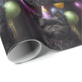 Papier Cadeau Affenpinscher Chien Ballons d'anniversaire (Coin rond)