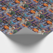 Papier Cadeau Affenpinscher Chiens Trick-or-Treating en Hallowee (Coin)