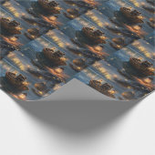 Papier Cadeau Affenpinscher Festive Christmas Voyage (Coin)