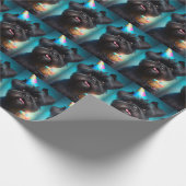 Papier Cadeau Affenpinscher fête le gâteau des ballons d'anniver (Coin)