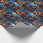 Papier Cadeau Affenpinscher Halloween Éffrayant (Coin)