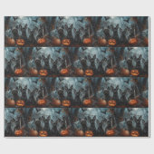 Papier Cadeau Affenpinscher Halloween nuit chien délice (Plat)