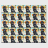 Papier Cadeau Affenpinscher sur la plage, cadeau d'été pour les (Plat)