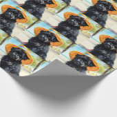 Papier Cadeau Affenpinscher sur la plage, cadeau d'été pour les (Coin)