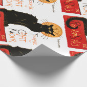 Papier Cadeau Affiche Classique Chat Noir de Steinlen en Noir (Coin)