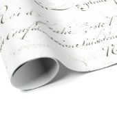 Papier Cadeau Affiche de Decoupage de manuscrit d'oiseau (Coin rond)