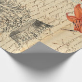 Papier Cadeau Affiche de Decoupage de papillon de Boho (Coin)