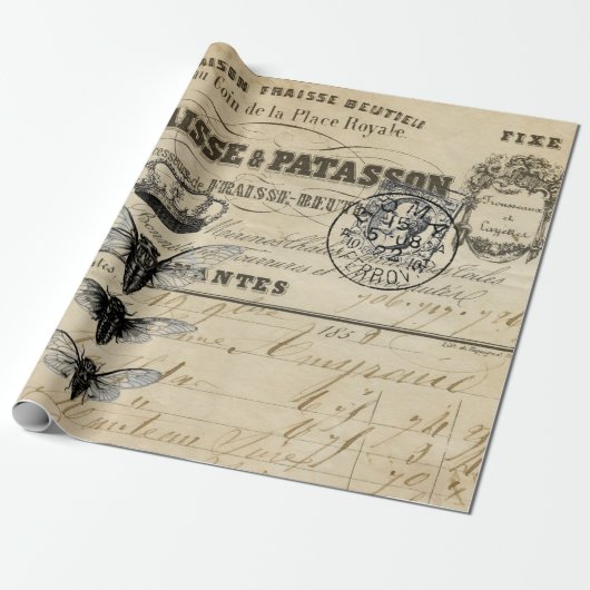 Papier Cadeau Affiche de Decoupage d'éphémères (Déroulé)