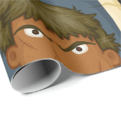 Papier Cadeau Affiche de Recherche Prisonnier Échappé Condamné (Coin rond)