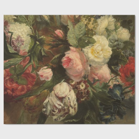 Papier Cadeau Affiche florale de Decoupage de beaux-arts (Plat)