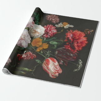 Papier Cadeau Affiche florale de Decoupage de beaux-arts