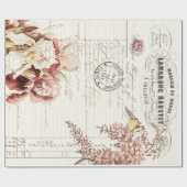 Papier Cadeau Affiche florale de Decoupage d'éphémères (Plat)