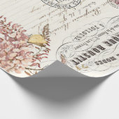 Papier Cadeau Affiche florale de Decoupage d'éphémères (Coin)