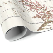 Papier Cadeau Affiche florale de Decoupage d'éphémères (Coin rond)